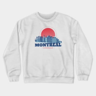 Retro Montreal, Canada Skyline Crewneck Sweatshirt